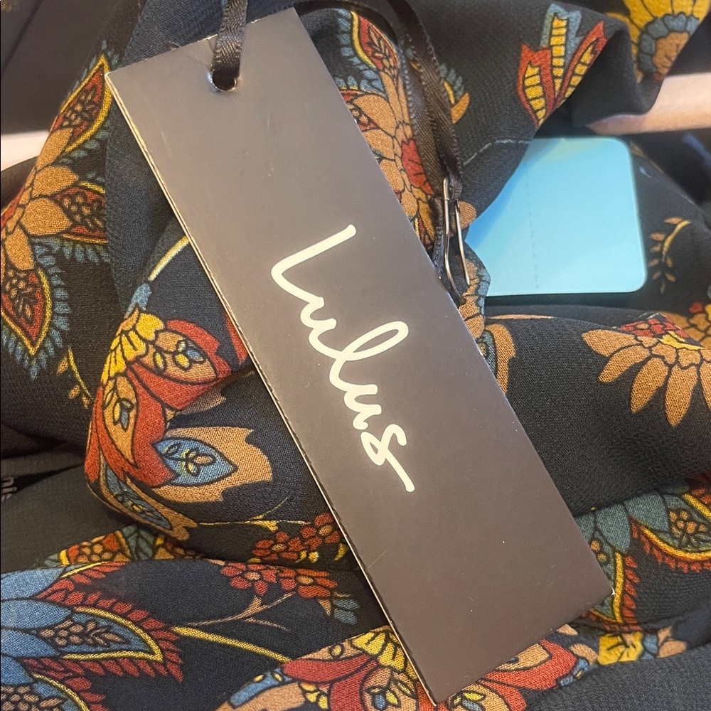 Lulu's Black and Brown Floral Maxi Dress - Picture 3 of 5